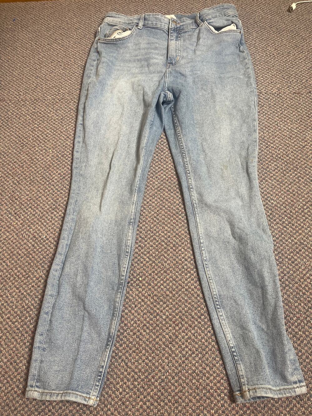 H&M Women's Light Wash High Rise Skinny Jeans 16